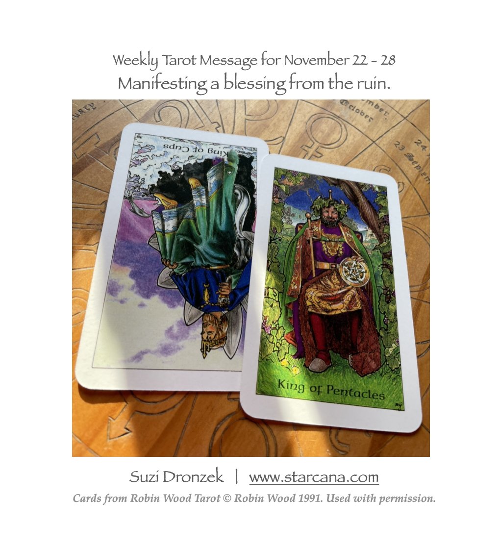 starcana's tweet photo. Weekly tarot message: Manifesting a blessing from the ruin. [KingCupsRx/KingPentacles] .

#tarot #tarotcards #tarotreading #tarotcardreading #intuitve #psychicreading #advice #life #guidance #tarotscope https://t.co/ExA1cJQeCG