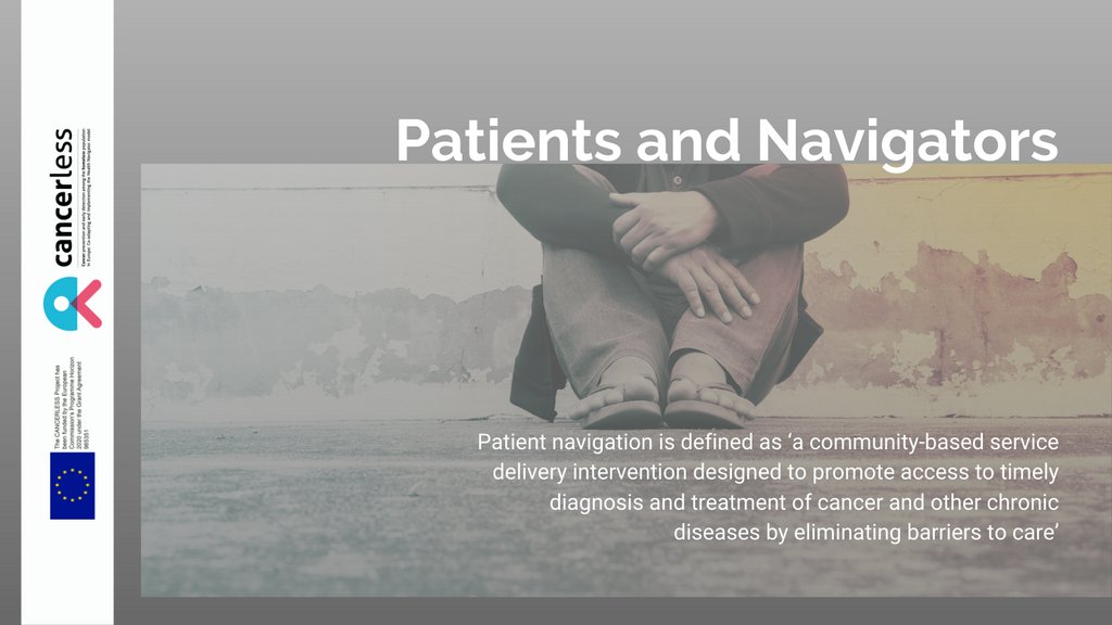 Do you want to know more about the #PatientNavigation model?
cancerless.eu
#homeless #healthdisparities #healthinequalities #cancer #EUcanbeatcancer #EUCancerPlan #H2020