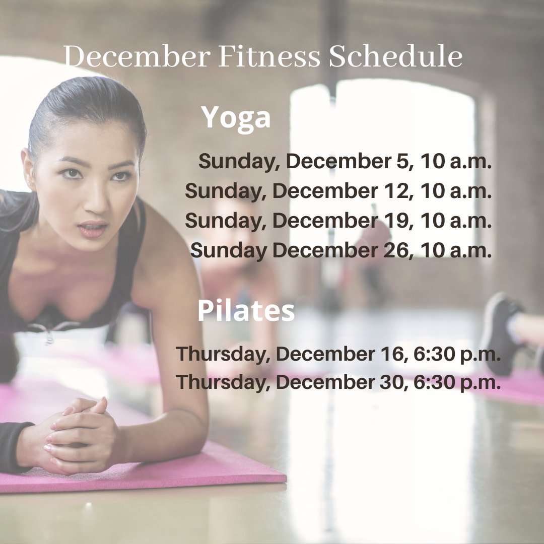 Check out the Yoga &amp; Pilates classes for December at CasaMara! Free to our residents! Lots of fitness fun with your neighbors. Our classes are provided by Prime Health Mgmt. 
#casamara #apartments  #westpalmbeach   #youbelonghere #freefitnessclasses #getfit #fitnessisfun
