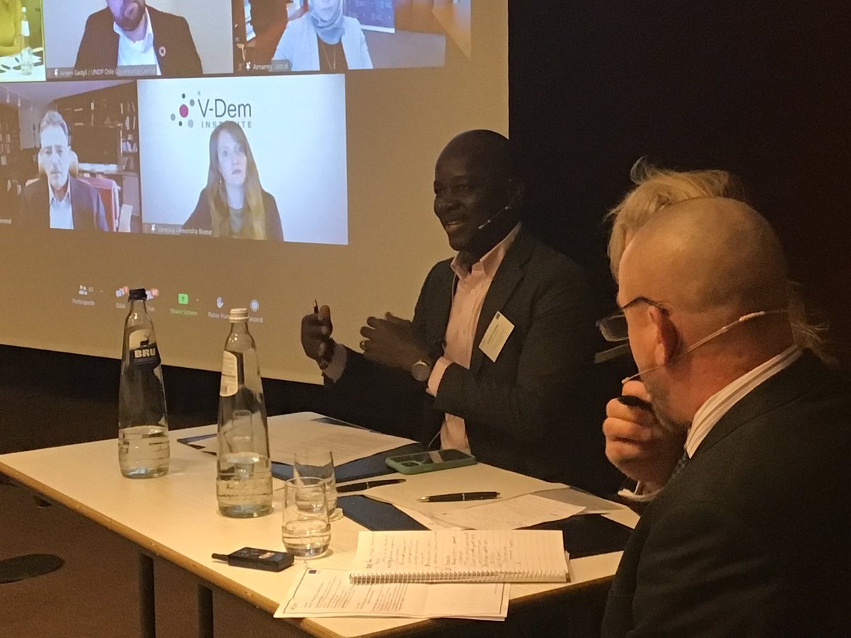 LaaksoLiisa's tweet photo. Democratic values are growing in Africa, the demand is on the increase 💪 says @joeasunka @afrobarometer #Case4Democracy @vdeminstitute @NordicAfrica https://t.co/mGD5u8HQzQ