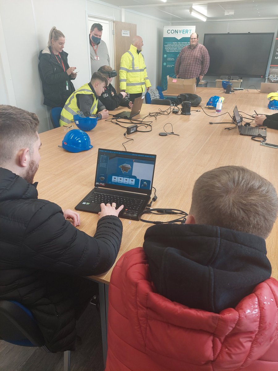 TilburyWales's tweet photo. Today BTEC Level 3 students from @coleggwent had presentations on Quantity Surveying and Design, a site tour and built a house which was cost effective, sustainable, durable and comfortable for the end users through a virtual reality head set from @cwicconvert @CWICWales @UWTSD https://t.co/rFtSbCmfo4