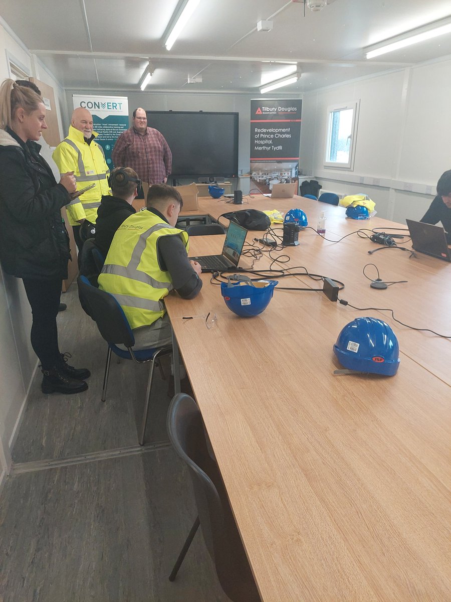 TilburyWales's tweet photo. Today BTEC Level 3 students from @coleggwent had presentations on Quantity Surveying and Design, a site tour and built a house which was cost effective, sustainable, durable and comfortable for the end users through a virtual reality head set from @cwicconvert @CWICWales @UWTSD https://t.co/rFtSbCmfo4