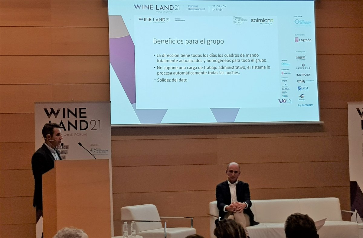 ZucchettiSpain's tweet photo. Esta semana hemos estado en @_wine_land patrocinando el II Foro Internacional del Vino🍇
¡Gracias a todos los asistentes, a los ponentes, especialmente a @VinaBujanda por su testimonio y su confianza en #SolmicroERPbodegas y a @ClubMKRioja por la organización!
@ZucchettiSpa https://t.co/PnQV0uIuIP