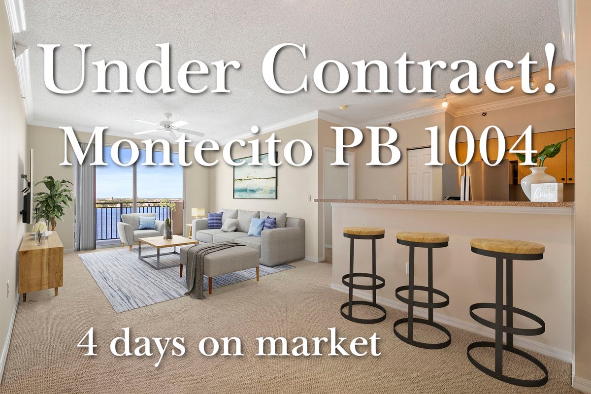 I just got this lovely condo under contract in 4 days! Looking forward to a smooth closing. #WPB #welcometoParadise #PalmBeach #realestate #IloveWPB my.flexmls.com/maureenoconnor…