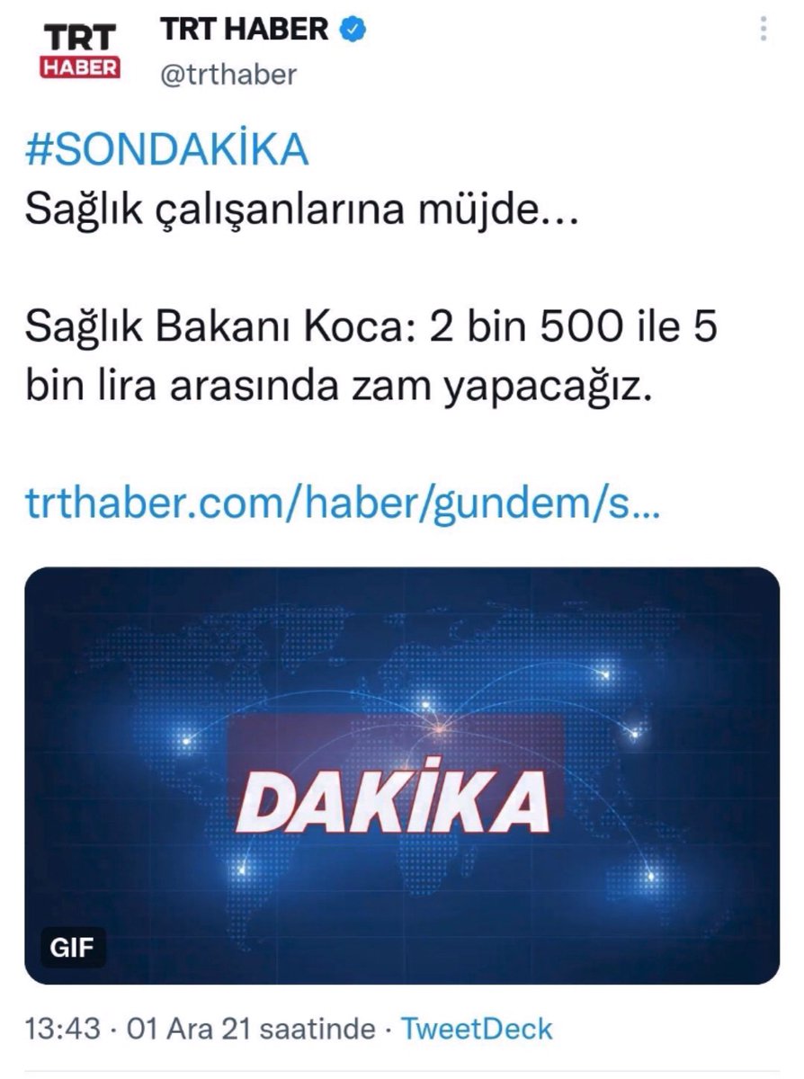 Herkes siz sağlıkçılar yine kaptınız zammı diyecek ama bu zammın sadece doktorlara olacağını gel de anlat şimdi anlatabilirsen!!
<a href="/drfahrettinkoca/">Dr. Fahrettin Koca</a> #SağlıkçınınOyuYok