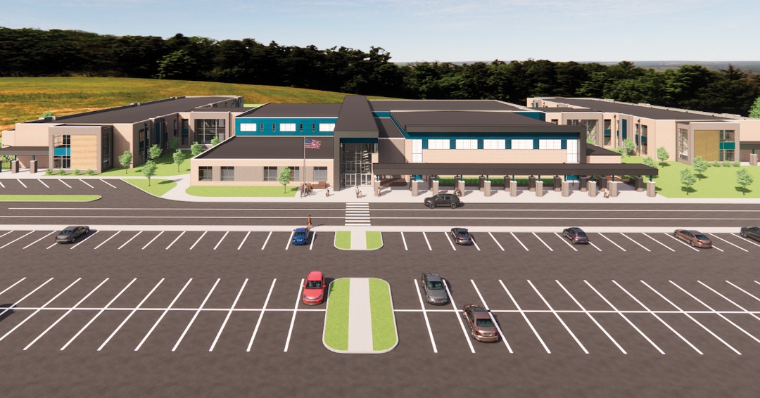 PCSSTN's tweet photo. Happy December! We have some exciting news to share! 
Here is a sneak peek at the new Putnam County southwest school! 
.
.
Building accent colors will change once the school name and colors are chosen in the coming months. 

#PCSS #newthingscoming #fall2024 @UplandDesign https://t.co/rXkJPGVjbf