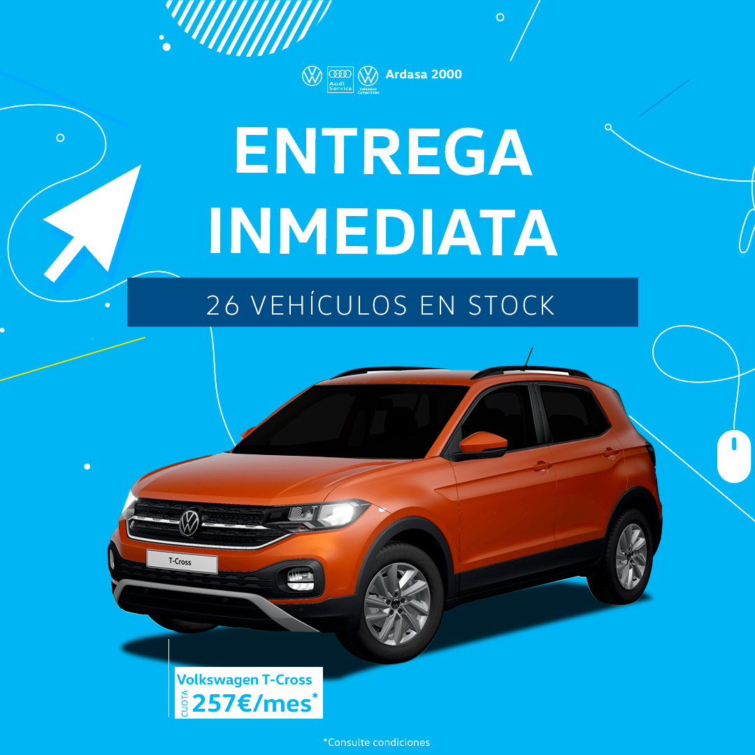 Este 2021 se acaba estrenando Volkswagen y presumiendo de hacerlo al mejor precio gracias a Ardasa 2000:
🚨 Volkswagen T-Cross con una cuota de 257€/mes.
💵 Entrada de 3.000€.
🚗 Entrega inmediata.
🔍 Trámite 100% online.

¡26 unidades en stock! ➡️ bit.ly/3xe1lbW