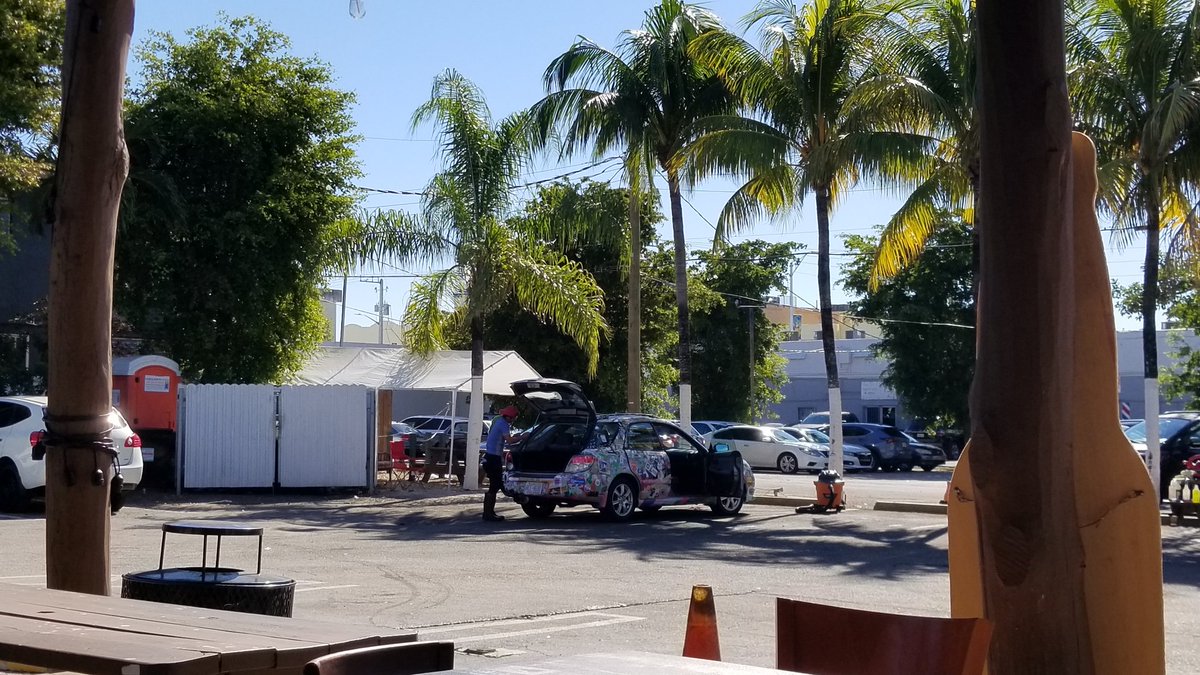 ameristicks's tweet photo. Getting clean for her big debut 

#MiamiArtWeek #ArtBaselMiamiBeach #NFT #FindUs #SUBARU #car #art https://t.co/4j4IhMRgAa