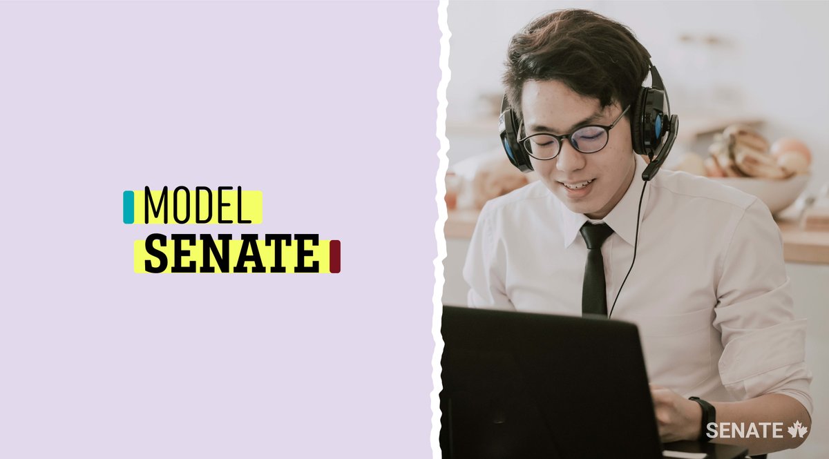 SenateCA's tweet photo. MODEL SENATE 2022: Application period is now open for post-secondary students who want to take part in a two-day bilingual event at the heart of Canadian democracy.
More info: https://t.co/UMxuQTMFHC

#SenCA #ModelSenate2022 https://t.co/0kFpwaxgBJ