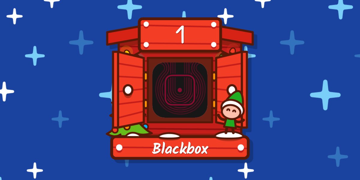 BlackboxPuzzles's tweet photo. Blackbox is proud to be the first free app in the @indieappsanta advent calendar. Save $5 and unlock all of Blackbox for free! Ends at midnight. 🌙

(First 25 RTs will get a surprise gift in their DMs as well) https://t.co/muT73Y8ooJ