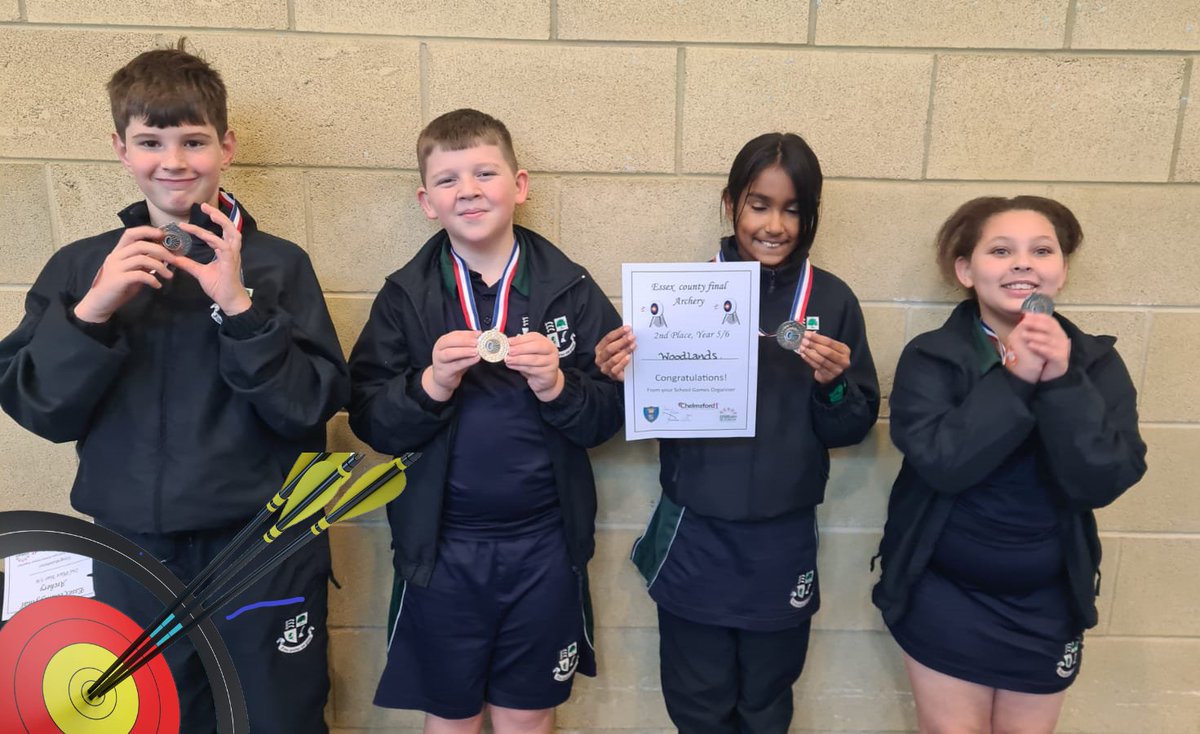 woodlandsGW's tweet photo. Great results just in!! @ssp_shenfield Essex County #Archery finals, the team from @woodlandsGW achieved 2nd place today! Well done team and Mr Stanley! 

#WoodlandsWay #WeAreWoodlandsPrep #SchoolSport  @ISAsportUK @ISASportEast 

🏹🏹🏹🏹 https://t.co/3EbhtUhyDI