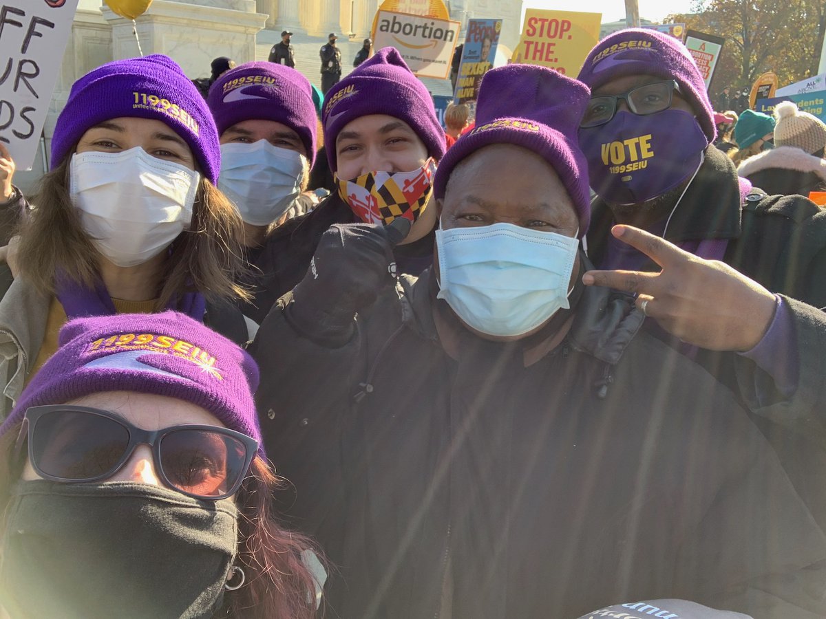 We're rallying outside the Supreme Court today because #AbortionIsEssential healthcare! Full stop.