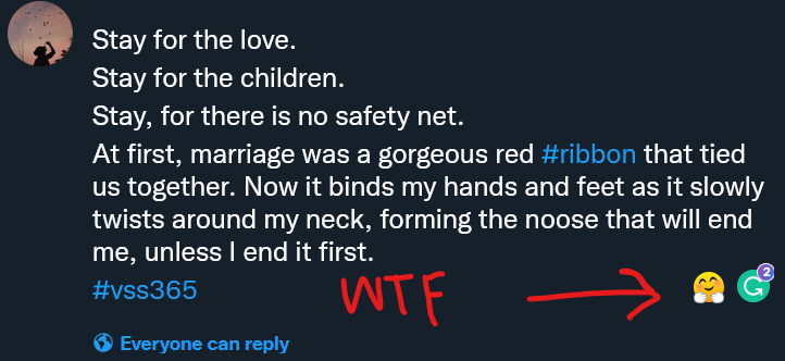 ALMicroFiction's tweet photo. Grammarly is great but sometimes its (in beta) tone detector can completely miss the mark. 😂 https://t.co/bB5pcg3GSu