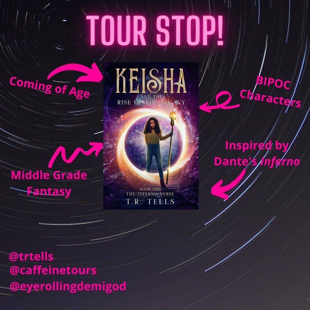 EyeRollDemigod's tweet photo. TOUR STOP! 🛑 Check out my #review and #FavoriteQuotes from @TRTELLS #KeishaAndTheRiseOfTheLegacy 📚 Thank you to @CaffeineTours
for allowing me to read! #InfernoVerseTour #CaffeineBookTours #TRTells #MiddleGradeFantasy #BlogTour #Inferno #KidLit 

https://t.co/X3CIgssL3E https://t.co/piL2wWbE5M