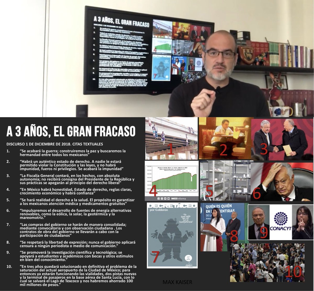 MaxKaiser75's tweet photo. Hice un video comparando 10 promesas, citadas textualmente, del discurso del 1 de dic del 2018, con la dura realidad del 1 de dic del 2021, con DATOS DUROS

EXIJAMOS CUENTAS! Basta de MENTIRAS!

Regálame 10 min y compártelo en tus redes! Entra aquí👇🏼RT🙏🏻
https://t.co/SeDAJxjhiA https://t.co/ZMeEdgXORQ