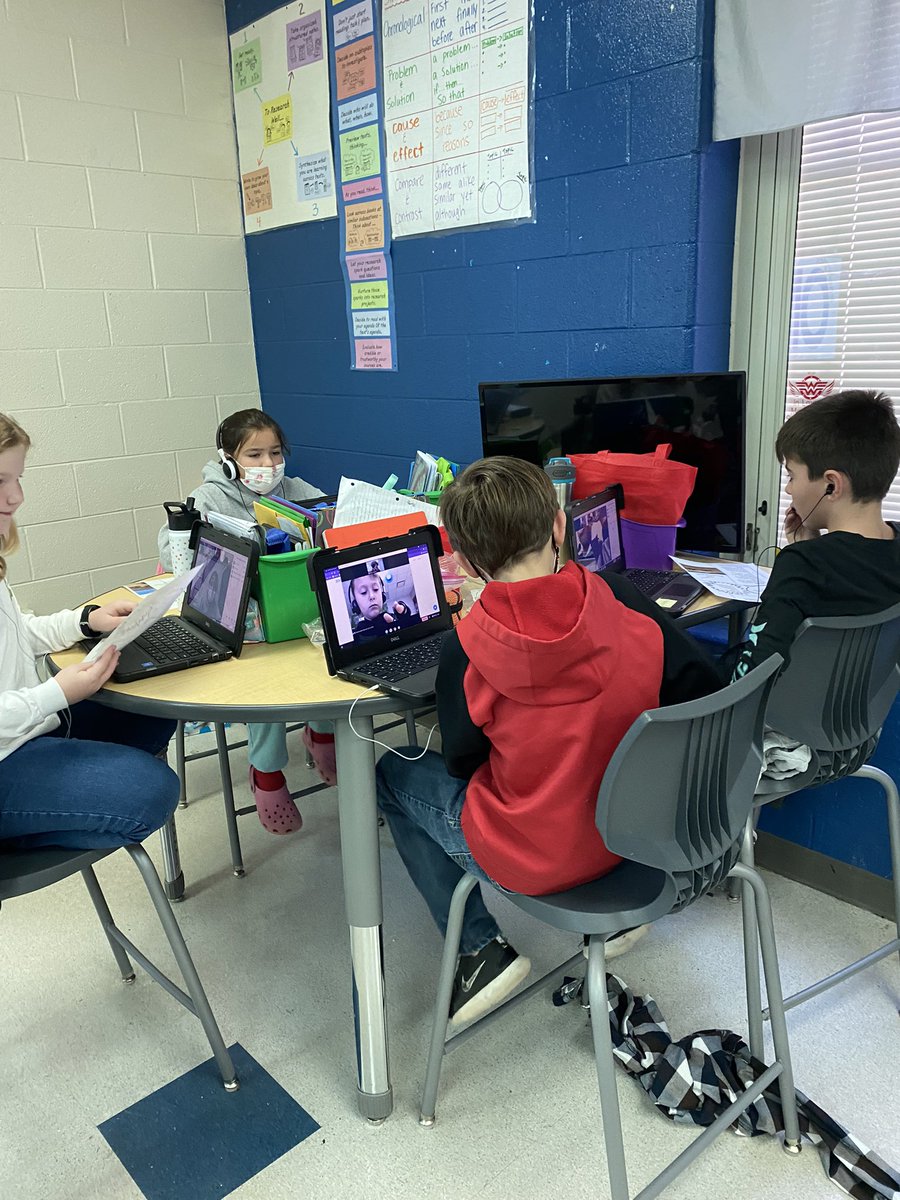 Today was a big day for these 4th graders. After researching extreme weather, they spent time teaching some younger students on zoom. #cseshuskies #lex1literacy