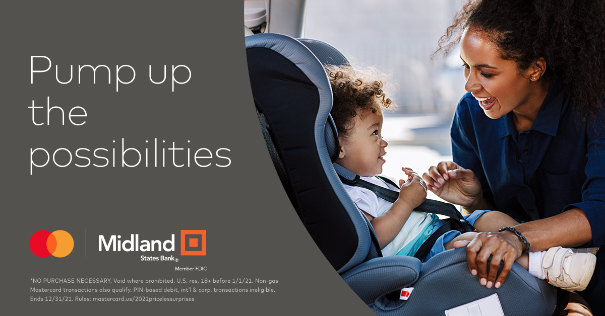 A surprise could be in your future: All gas station purchases using your Midland States Bank Mastercard® Debit Card enter you for a chance to win $10,000.* Rules: ow.ly/m6e950FbO9D