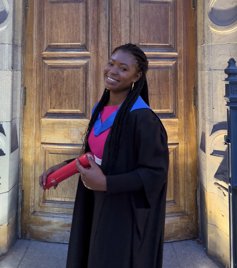 Meet one of Nigeria’s rising stars - and our newest graduate - Mercy Tochukwu Christopher! (<a href="/MercyChris_/">Mercy Christopher</a> ) She just graduated with a distinction in LLM in Human Rights - what a star!

Read about her dissertation project here: ed.ac.uk/global/masterc…