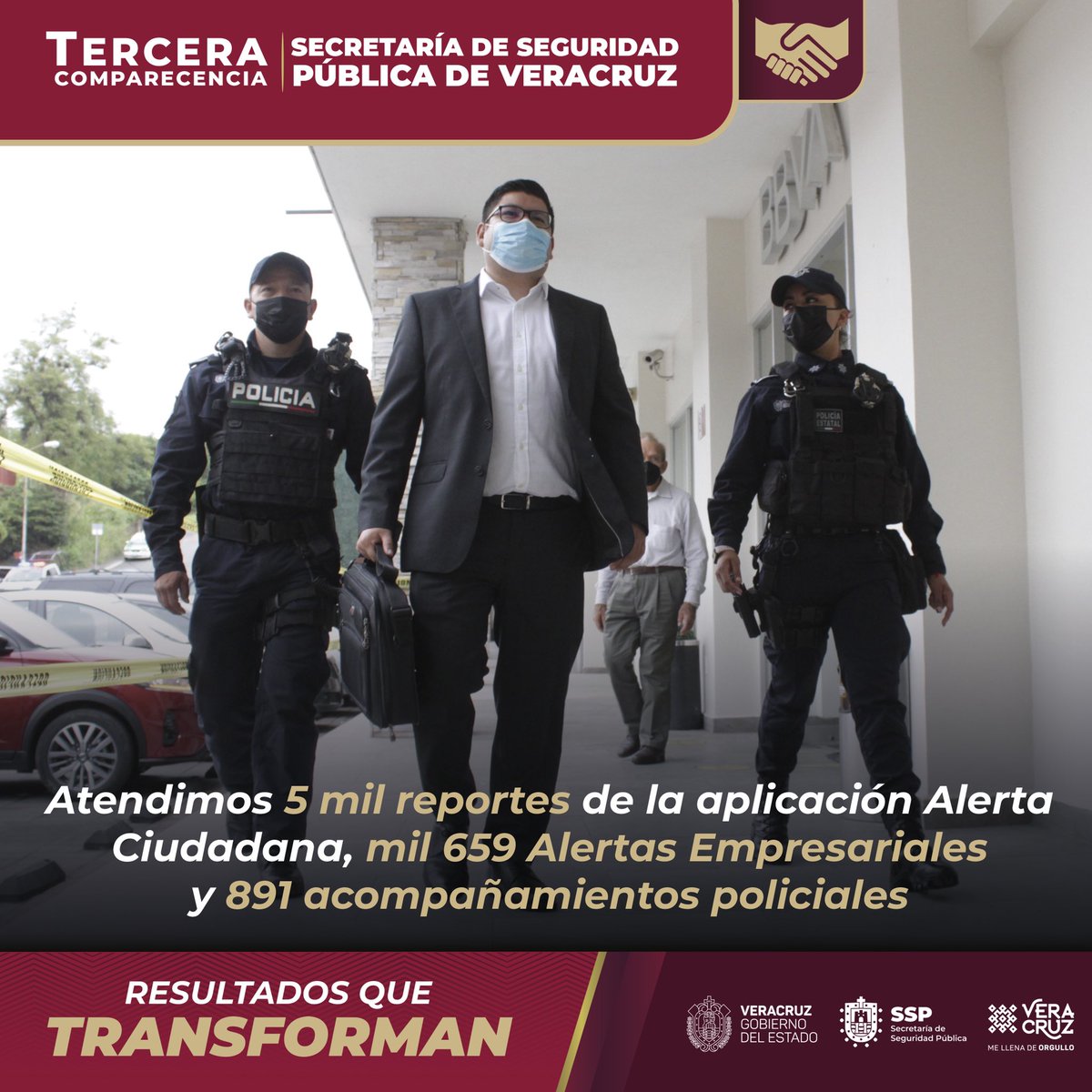 HGutierrez_M's tweet photo. #ResultadosQueTransforman: Por tu seguridad fortalecimos las acciones en materia de prevención del delito, logrando atender más de 5 mil reportes de la aplicación Alerta Ciudadana, mil 659 Alertas Empresariales y 891 acompañamientos policiales. https://t.co/Kal5sBJq28