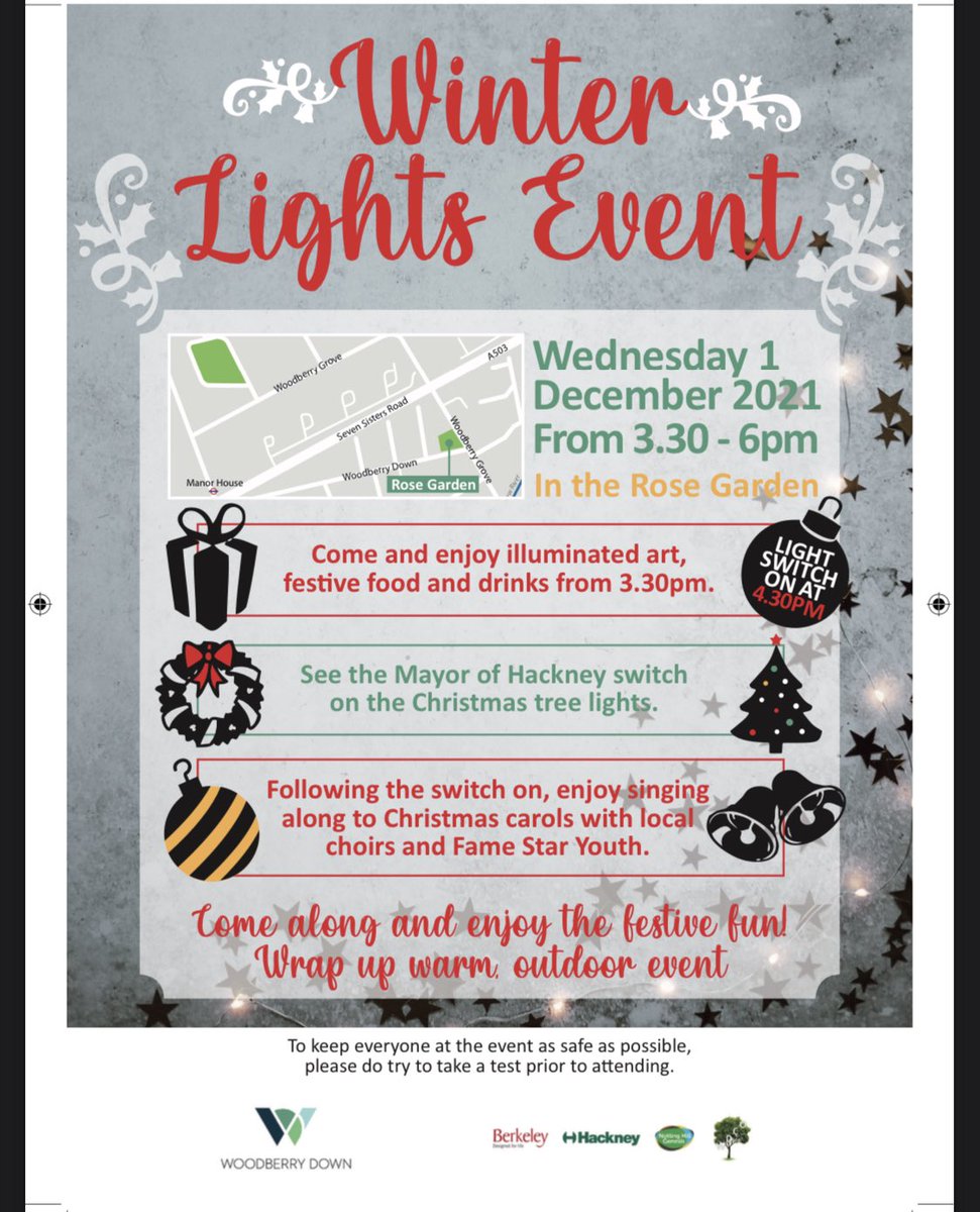 MsKBShaikh's tweet photo. Come join us at Woodberry Grove, Rose Garden for the Winter Lights Event @NewWaveFed @woodberrydownN4 @MichaelPavela @mr_waldon https://t.co/D3o2cBCAhZ