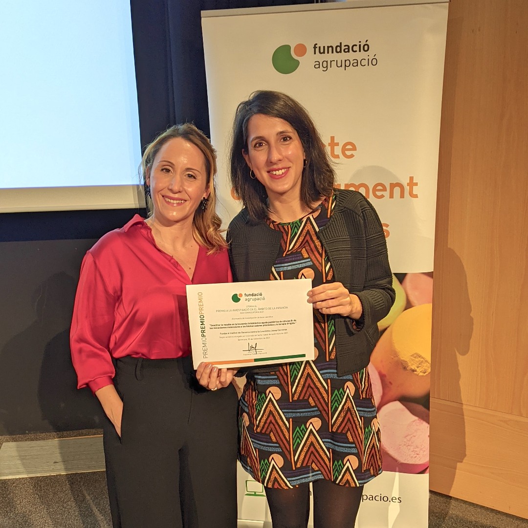 Josep Carreras Leukaemia Research Institute (IJC) (@carrerasijc) on Twitter photo 📣 Ahir, la #FundacioAgrupacio va lliurar el XXIV Premi Àmbit de la Infància 🏅 a <a href="/BiolaMJavierre/">Biola M. Javierre</a> i Lucía Fanlo (<a href="/JavierreLab/">Javierre_Lab</a>) pel seu projecte per predir la recaiguda en pacients de #leucemia limfoblàstica aguda pediàtrica.
Enhorabona #imparables! 💪
👉 ow.ly/ONkU50H0Sjq 📣 Ahir, la #FundacioAgrupacio va lliurar el XXIV Premi Àmbit de la Infància 🏅 a <a href="/BiolaMJavierre/">Biola M. Javierre</a> i Lucía Fanlo (<a href="/JavierreLab/">Javierre_Lab</a>) pel seu projecte per predir la recaiguda en pacients de #leucemia limfoblàstica aguda pediàtrica.
Enhorabona #imparables! 💪
👉 ow.ly/ONkU50H0Sjq
