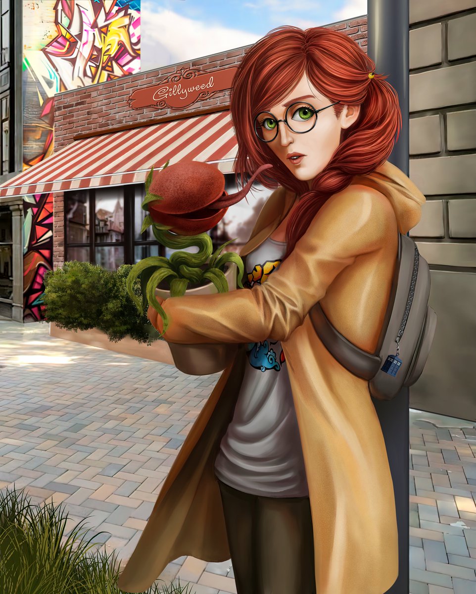 Ira_IVORY's tweet photo. hello to all geeks!!💚❤️
She is Ophelia. Oh, and Frankie flower, of course.
My Original char.
#IVORYART #originalcharacter #oc #Ginger #girlart #geek https://t.co/1QtVVE6VI0