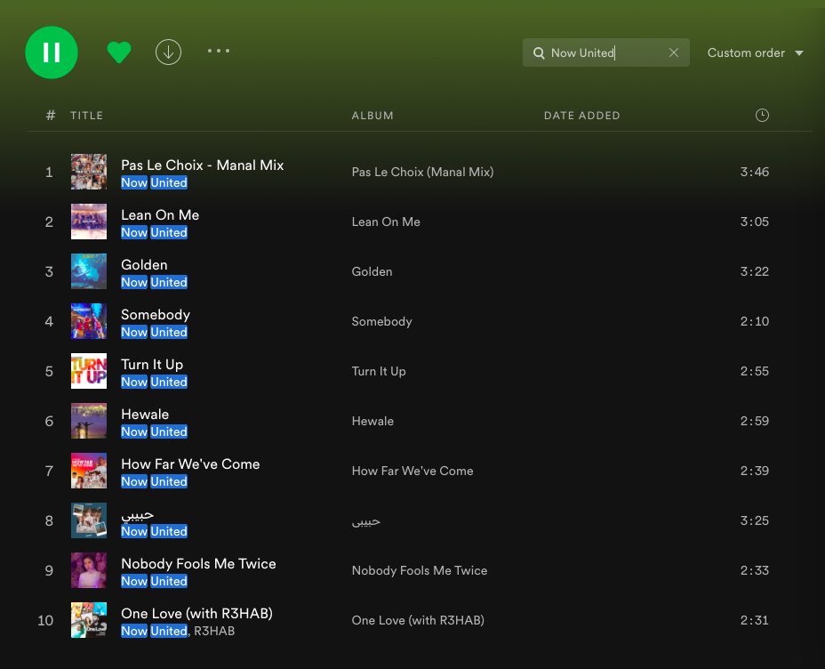 NowUnitedIndia's tweet photo. Uniters, which @NowUnitedMusic tracks made it into Your Top Songs 2021 playlist on Spotify Wrapped? Check out mine!

Keep streaming their music for an even better end to the year. 🥰

🔗 https://t.co/ubZnx3ygs4 https://t.co/ocek05dqN2