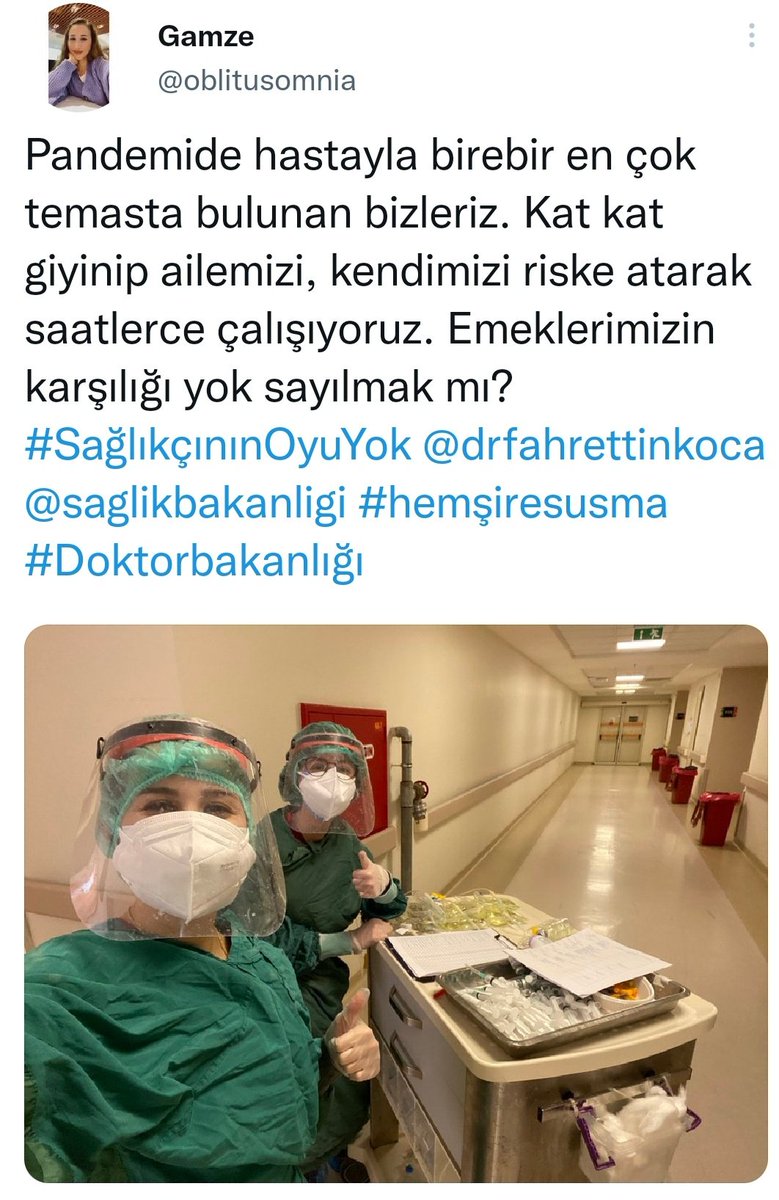 Tüm sağlıkçıları yok sayan sistem yok olmaya mahkumdur. #hemşiresusma