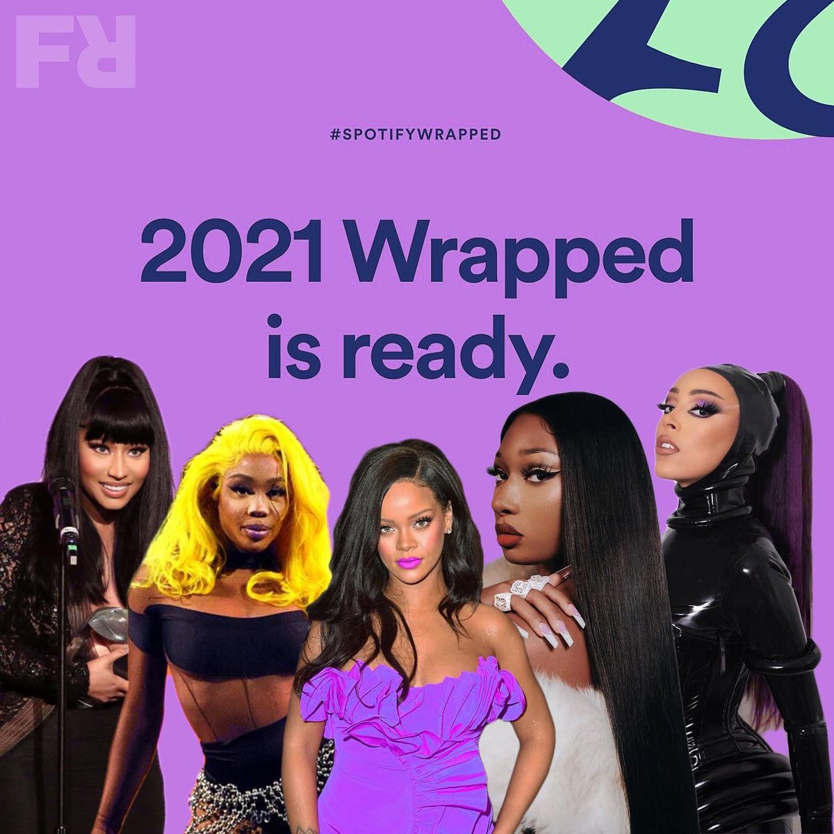 FashionxRadio's tweet photo. Congratulations to .@NICKIMINAJ , @sza , @rihanna , @theestallion , @DojaCat and the rest of the women for “Most Stream Female Artist of 2021 in the US💜 https://t.co/TUQwQTaXSs