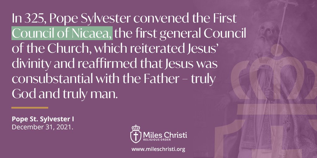 MilesChristiUS's tweet photo. St. Sylvester was the first Pope of Rome to reign entirely under the liberty of the Church. 

#mileschristi #catholic #mcusa https://t.co/7PiNGaC2bg