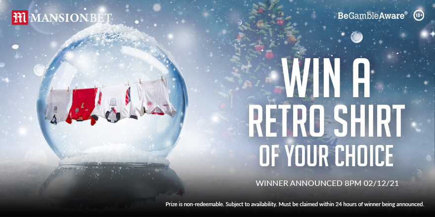 MCCCSHCas's tweet photo. 🎄 MANSIONBET XMAS GIVEAWAY 🎄

We're giving away a retro shirt of your choice in our first of twelve Christmas giveaways! 👕

To enter, simply:

✅ Follow us @MansionBet

🔁 RT 

The winner will be picked on Thursday Dec. 2nd at 8pm! 🕰

Full T&amp;Cs Apply:| https://t.co/tNDSOHpr9N https://t.co/mBroXBmMLF