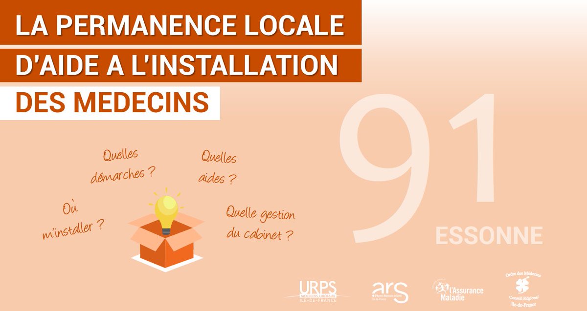 soigner_en_idf's tweet photo. 9⃣1⃣ #Essonne : Participez à la prochaine Permanence locale d'aide à l'#installation le mercredi 5 janvier avec @urps_med_idf @ARS_IDF #CPAM91 #CDOM91
Infos &amp; inscription 👉https://t.co/7UGtkfUkKU     
#PermanenceInstallationIDF https://t.co/2QbP3E6YgO