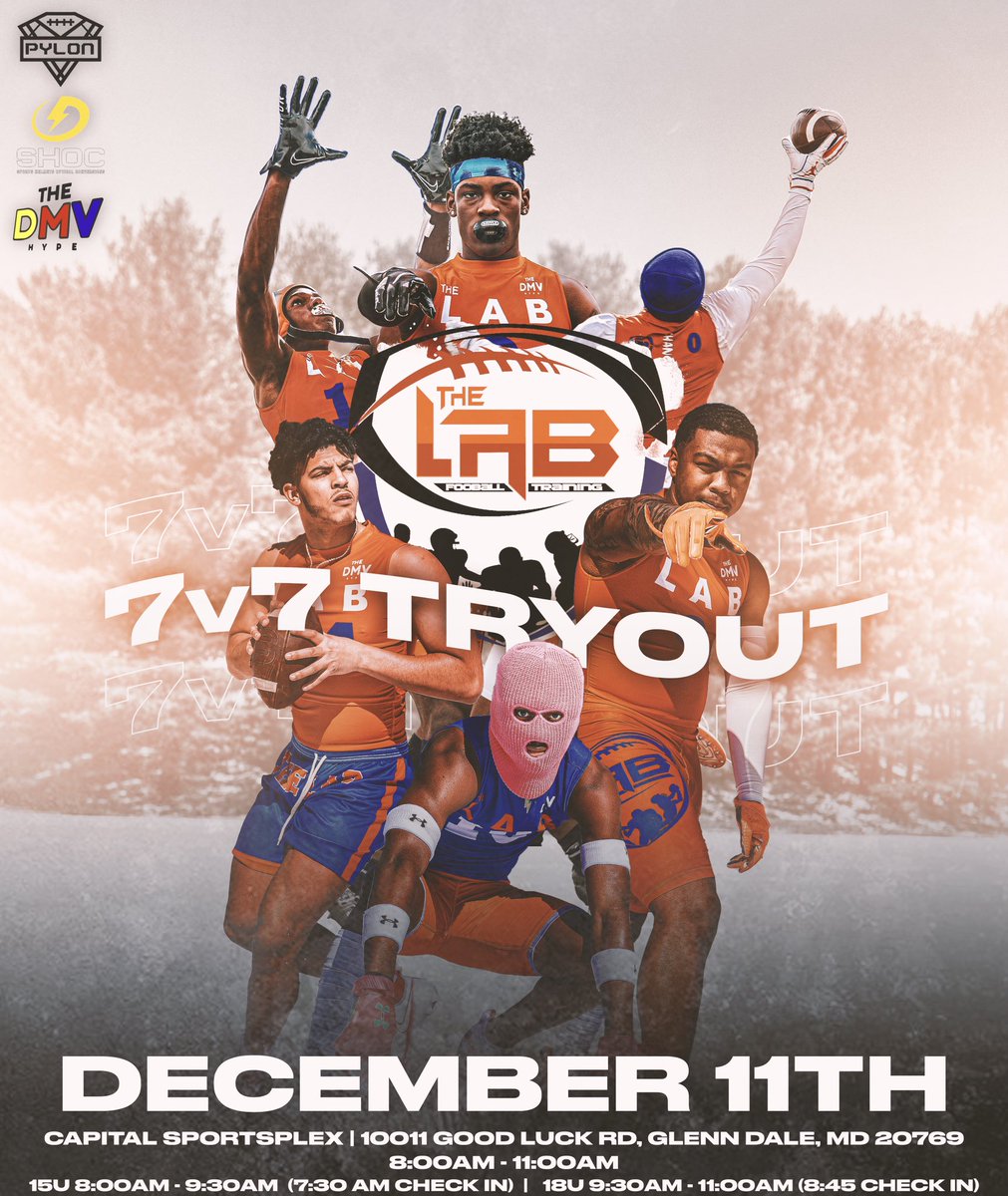 qblab_dc's tweet photo. NEW TEAM ADDED #LABWHITE🍚❗️SENIORS ARE NOW ALLOWED. TRYOUT LINK IN BIO, LETS WORK🔥🔥🔥🔥🔥🔥
#LAB7V7
#ChangingTheCulture
#LABBLUE💙15u
#LABWHITE 🍚 18u
#LABBLACK 🏴 18u
@DMV_Hype https://t.co/PiVWxgIfLm