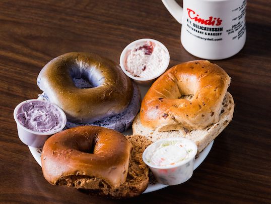 cindisdeli's tweet photo. Nothing makes us holly and jolly like bagels and coffee for breakfast. 😍 ☕ https://t.co/rGBrNQXz4x