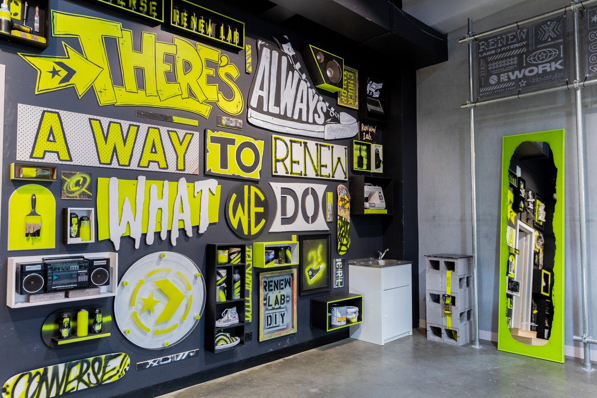 propelland's tweet photo. This week we're celebrating the opening of @Converse Renew Labs Fitzroy! We're proud to have collaborated for the launch of a new experimental space for sustainable self-expression to extend the life of Converse sneakers. #sustainablefashion 

Learn more: https://t.co/WG1fKjpVVi https://t.co/TLylcV3Fqw