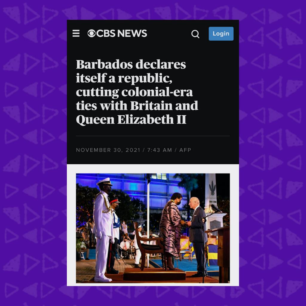 africa_nxt's tweet photo. Our countries and collective futures must be determined by us.
We must say Independence looks good on you Barbados. ✊🏾#Africanxt #AFRICANXT #oneafrica #independeceday #republicofbarbados #womenforward #Africa #africanleaders #firstpresident #africadiaspora #diaspora #SandraMason https://t.co/QKftRWqhqB