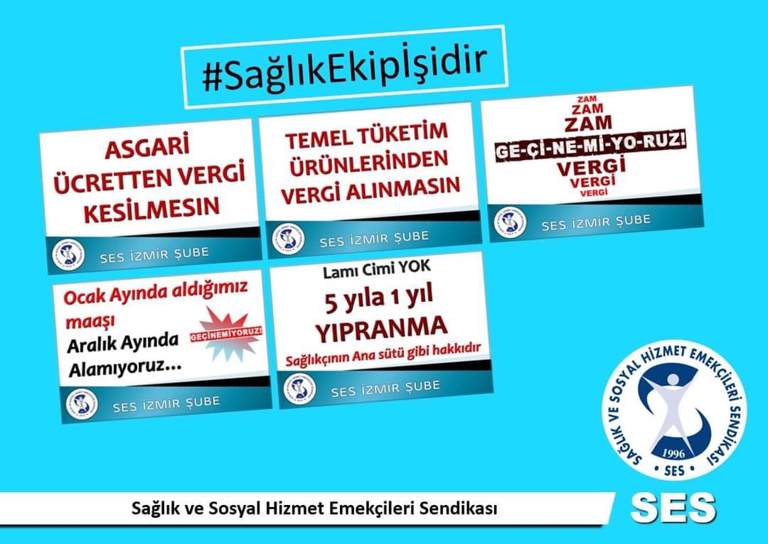 sesgenelmerkezi's tweet photo. Sağlık ve sosyal hizmet emekçilerinin maaşlarının yoksulluk sınırı üzerine çıkarılması ve 3600-7200 arası ek göstergenin uygulanması talepleriyle yarından itibaren iş yerlerimizde ve alanlarda eylemdeyiz! #SağlıkEkipİşidir https://t.co/itcrylQWSG