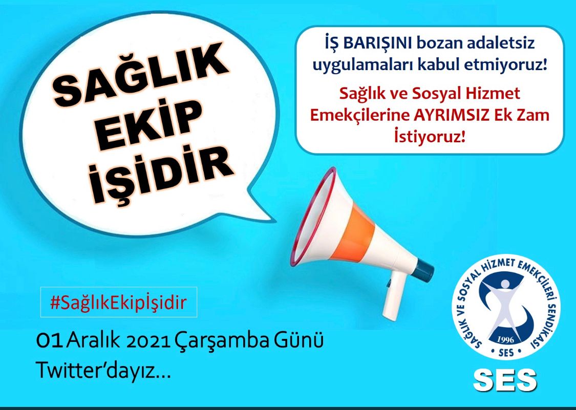 atabey_selma's tweet photo. Sağlık ve sosyal hizmet emekçilerinin maaşlarının yoksulluk sınırı üzerine çıkarılması ve 3600-7200 arası ek göstergenin uygulanması talepleriyle yarından itibaren iş yerlerimizde ve alanlarda eylemdeyiz! #SağlıkEkipİşidir
#SağlıkcınınOyuYok https://t.co/PDhd2ExypS