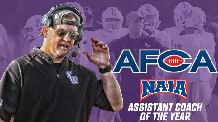 kwucoyotes's tweet photo. THIS JUST IN!!!
@Myers_KWU has been selected as the @WeAreAFCA @NAIA National Assistant Coach of the Year! 

Full Release from AFCA: https://t.co/e5C5oiaMbS

Congratulations Coach Myers! https://t.co/ljT6hMp3II