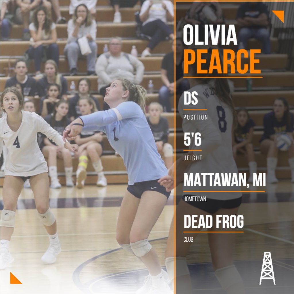 We are happy to officially announce our 2022 commitments!
•
•
Up next is DS, Olivia Pearce! Olivia is coming to us from Mattawan High School as an All-Conference and All-Region selection! Help us welcome Olivia to Oiler Nation! 🏐🥳