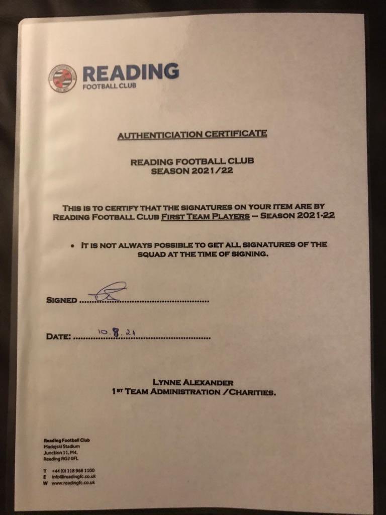 Shirt donated by Reading Fc 
To raise Money for charity.
All proceeds going to Headways in Henley.
In memory of my Beautiful Aunt who died in May this year and attended the centre. 
Best offer gets the shirt. 
#readingfc