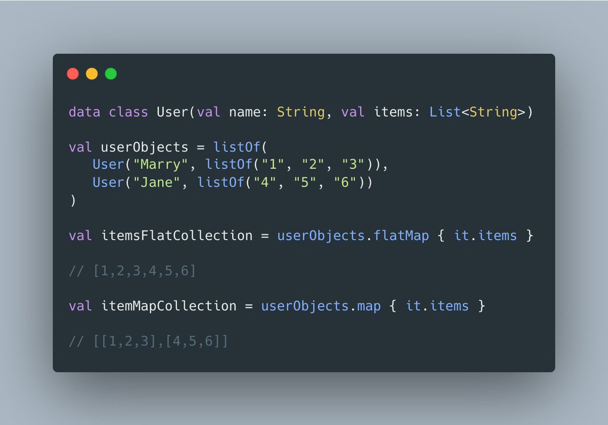 eneszorr's tweet image. flatMap vs map 👇
#Kotlin #KotlinTip #Android