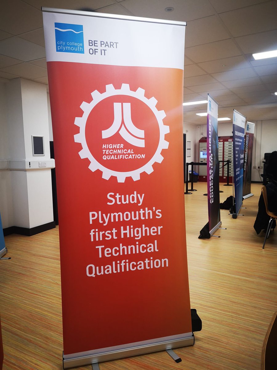 HEcityplym's tweet photo. Come and meet the HE team and find out more about the Higher Technical Qualifications and Degrees you can study @cityplym at our drop in event happening now! #highertechnical #htq #university #degrees https://t.co/tLbYbaTvxM