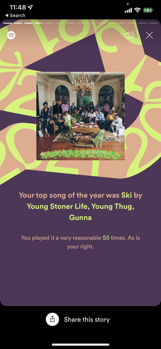 SickHandle's tweet photo. THUGGA #SpotifyWrapped https://t.co/58cYzPKoHq