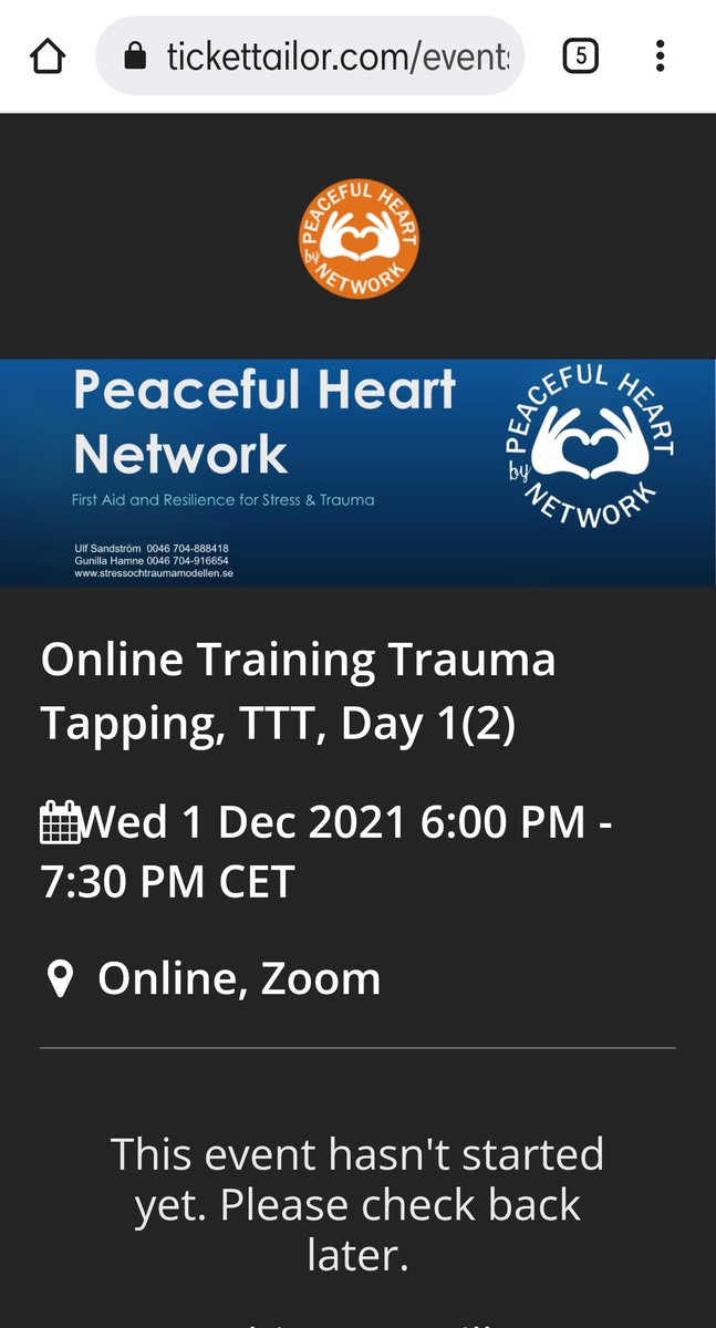jcook247's tweet photo. Peaceful Heart Network class is about to begin!! So excited to be learing Tapping for Trauma today. #Tapping #Trauma https://t.co/Y26dPc3ZO0