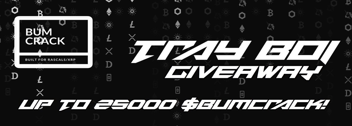 To all Bum Cracker's &amp; XRP enthusiast's out there, we are giving away 5000 $BumCrack each 5 winner's today!

All you have to do is:

1.RT, like this tweet &amp; tag 5 friends
2.Follow me &amp; @BumCrackXRP
3.Add $BumCrack trustline

xumm.community/?issuer=rBuFBE…

 #XRPL #BumCrack #XRP