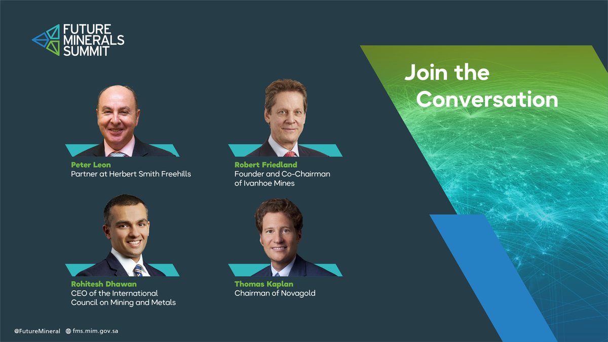 FutureMineral's tweet image. We’re pleased to introduce you to some of the top CEOs and global leaders speaking at #FutureMineralsSummit2022

Read more:
bit.ly/3I7ahEJ 

#FMS2022