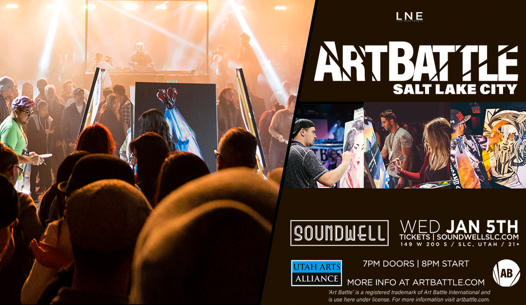 JUST IN! 🤩 <a href="/artbattle/">Art Battle</a> Live Painting Contest is returning to Soundwell SLC! 🎨 JAN 26TH!

Come watch as local artists transform blank canvases into beautiful pieces of art in just 20 minutes, and then vote on winner of the event! 

Tickets On Sale Now 🎟️
LiveNiteEvents.com