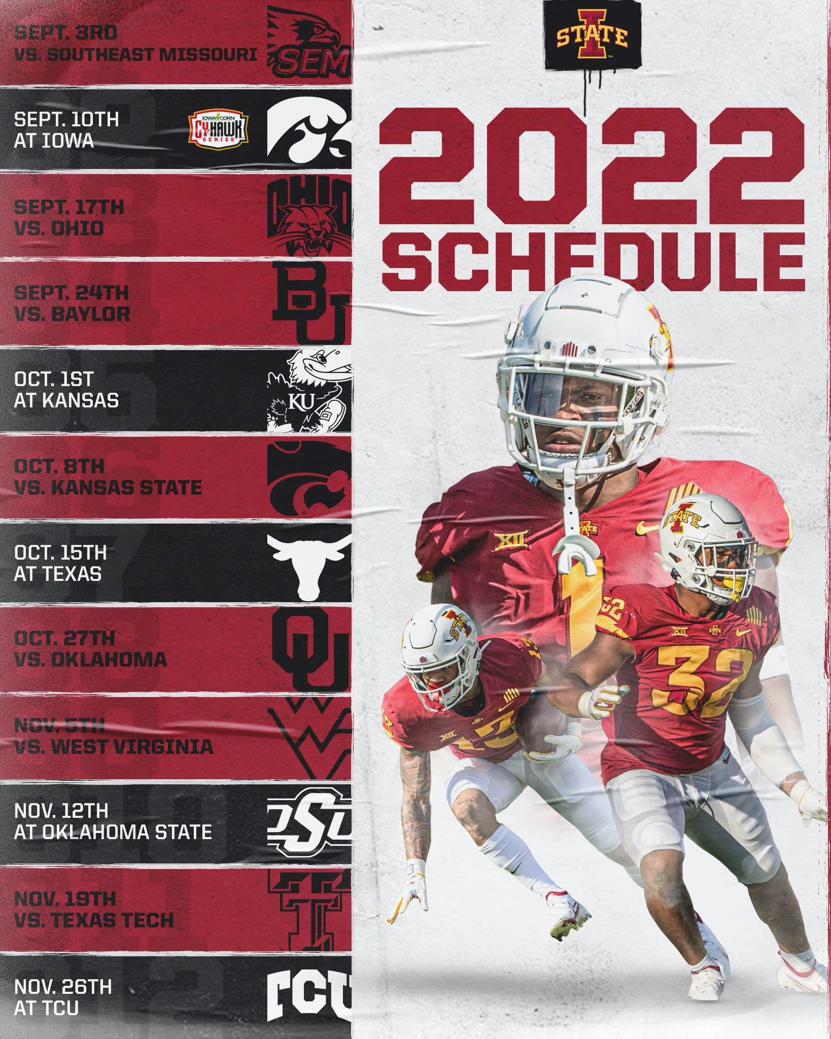 Tcu 2022 Football Schedule Cyclone Football On Twitter: "Check Out The 2022 Cyclone Football Schedule.  🌪️🚨🌪️ Https://T.co/Bww4Wfudtt" / Twitter