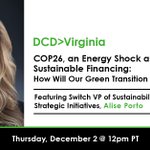 Image for the Tweet beginning: Join @Switch VP of Sustainability